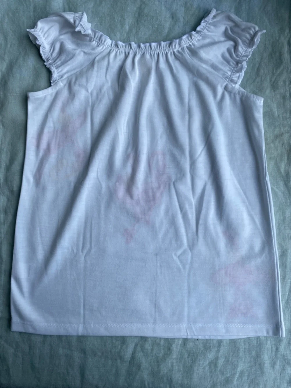 Gymboree embroidered ballerina ostrich white cap sleeve top